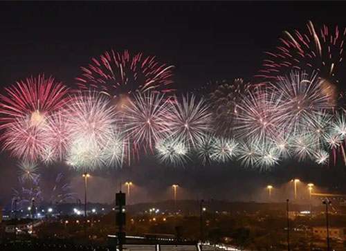 大石桥市焰火晚会